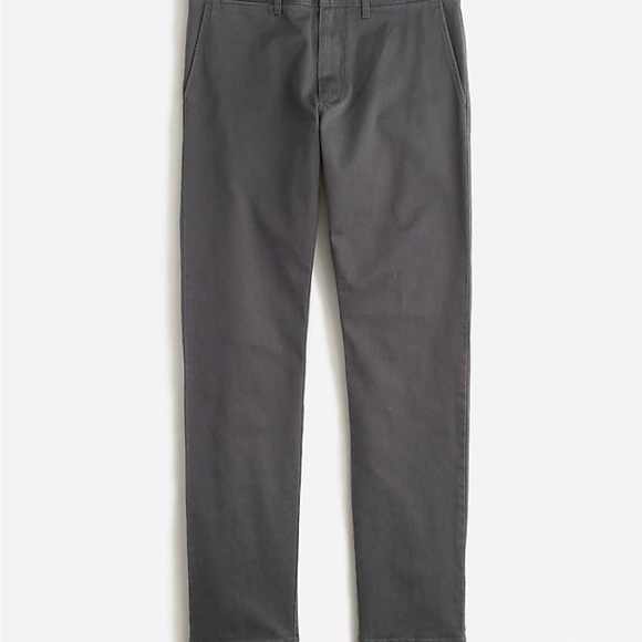 Jcrew men’s 250 skinny-fit pant in stretch Chino. Mushroom color (grayish/brown) - Picture 1 of 4